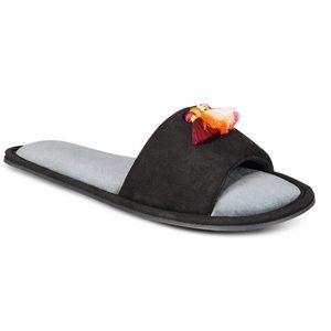 Inc Tassel Black Slippers
